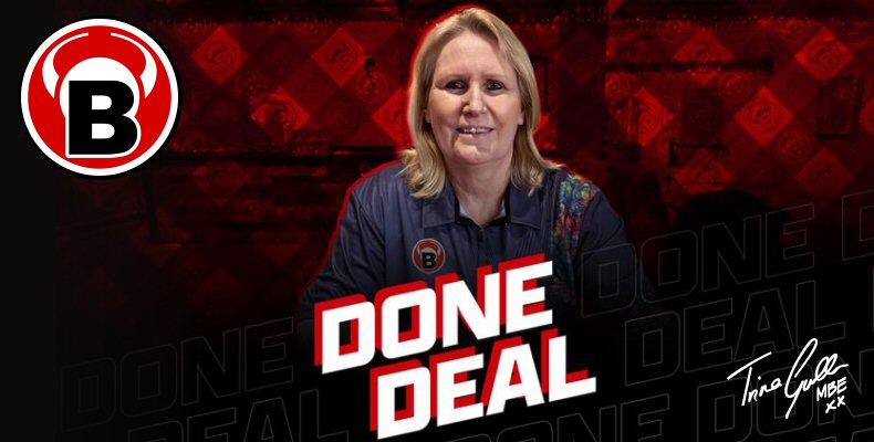 TRina Signs To Bull's Darts 