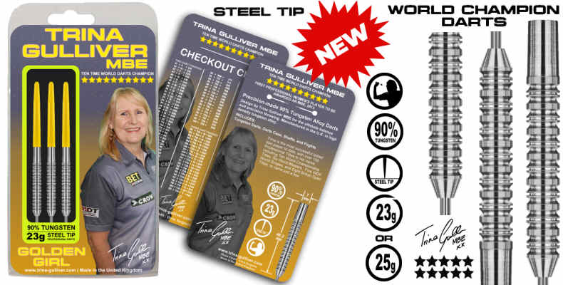 Trina Gulliver MBE NEW Darts 90% Tungsten, 23 or 25g 2025 